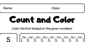 Count and Color Worksheets